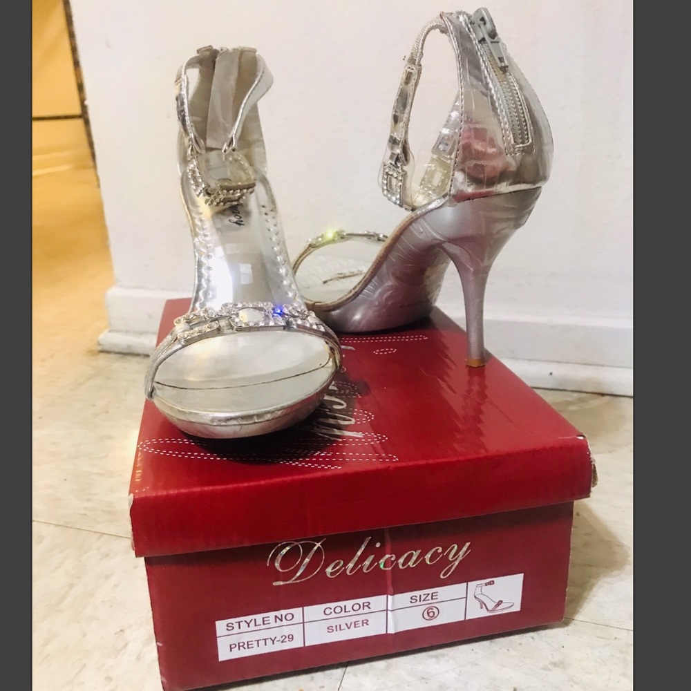 silver heels